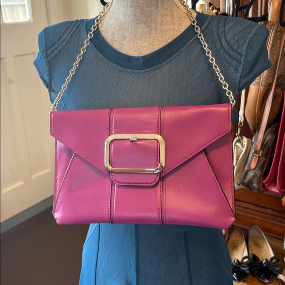 Handbags - Banana Republic envelope clutch featuring buckle accent and chain strap